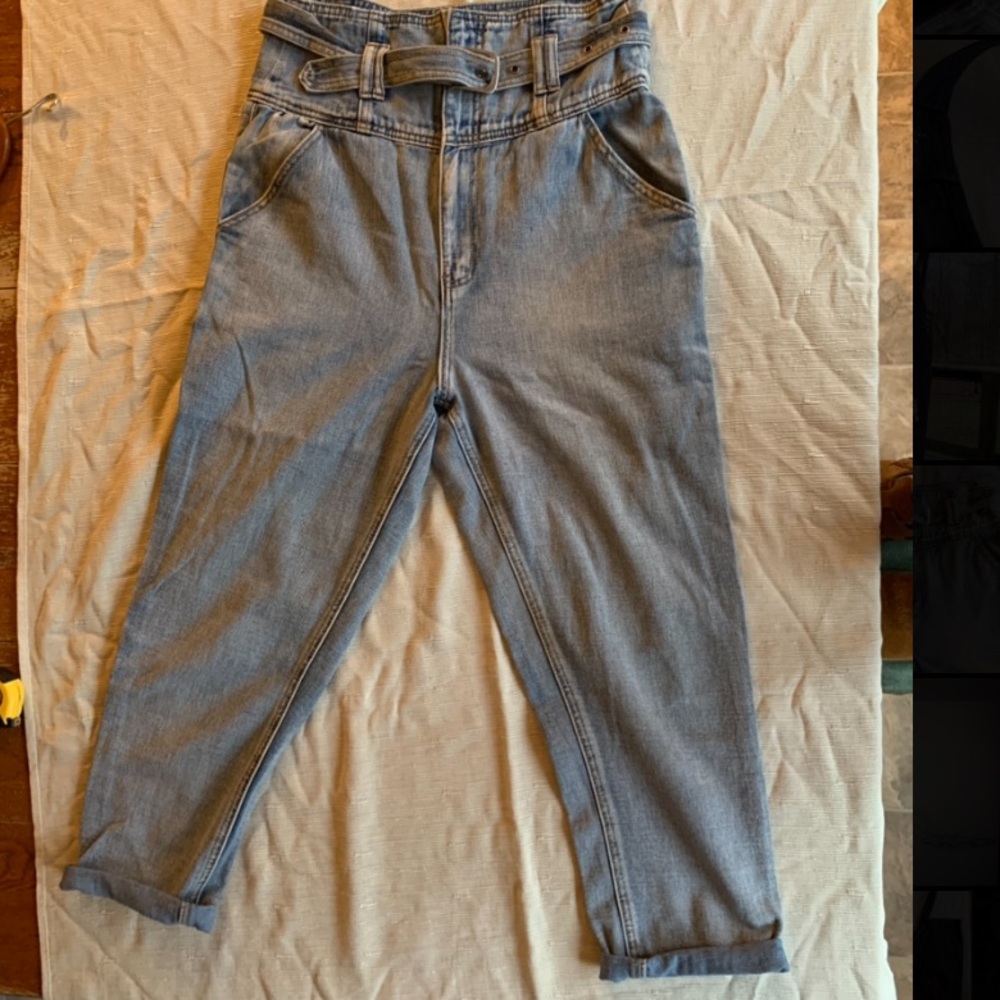 Super high waist paperbag jeans